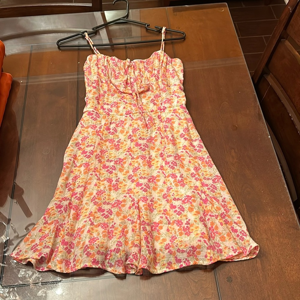 flural pink and white dress from francesca's